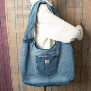 Custom Upcycled Carhartt Hobo Bag | Upcycled shoulder bag